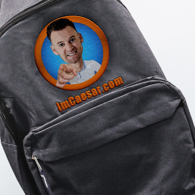 Backpack Mockup With Custom Logo