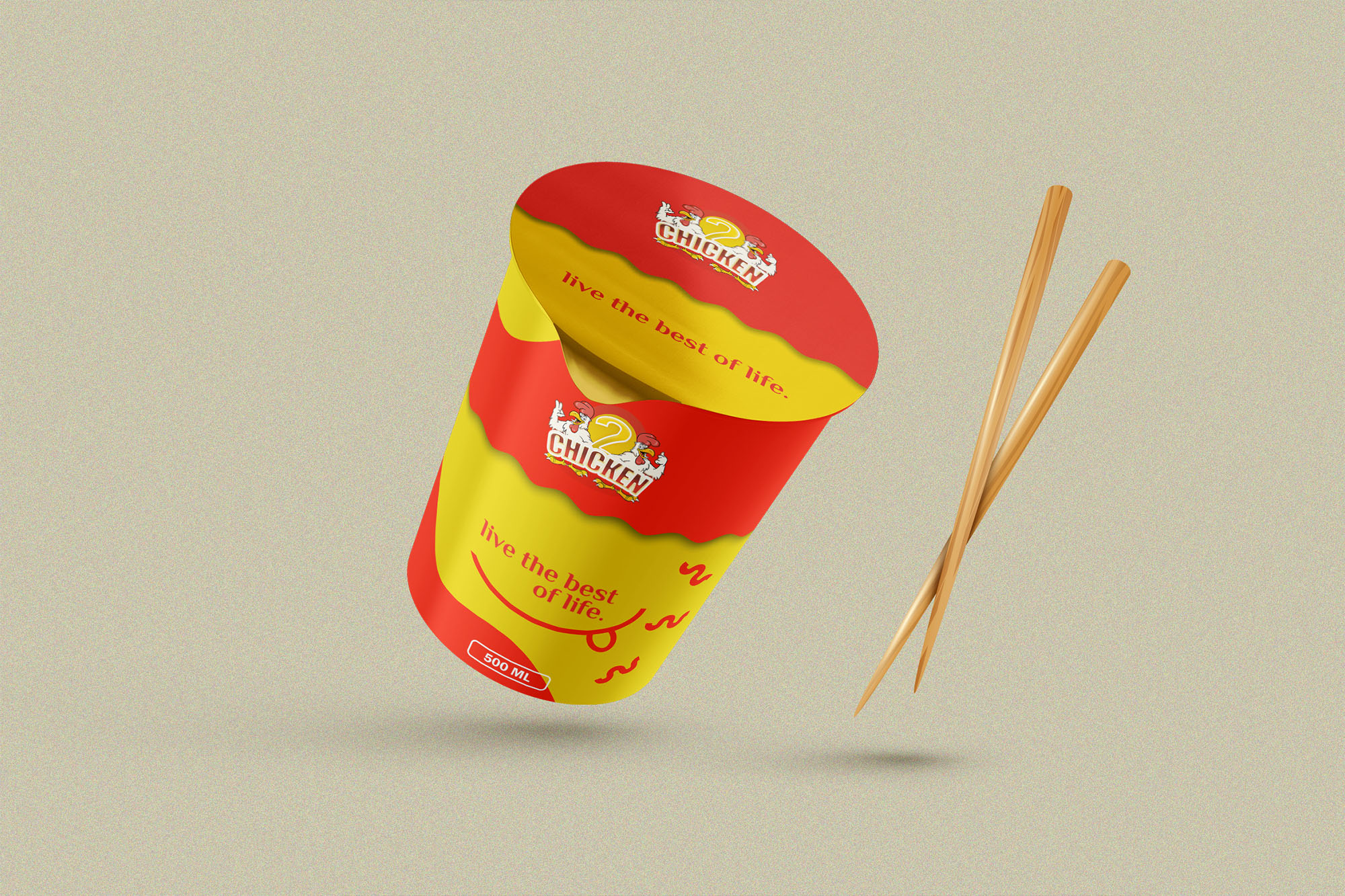 2 Chicken Noodle Cup Mockup